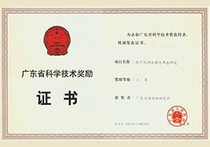 2002年廣東省科學技術獎二等獎